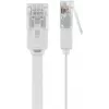 Goobay 95155 Cable de red Cat6 U/UTP (UTP) blanco, 7 m, RJ-45 dorado