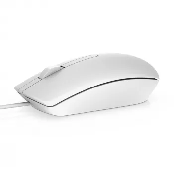 DELL Ratón con cable - MS116 - blanco, ambidiestro, óptico, USB Type-A, 1000 DPI, blanco