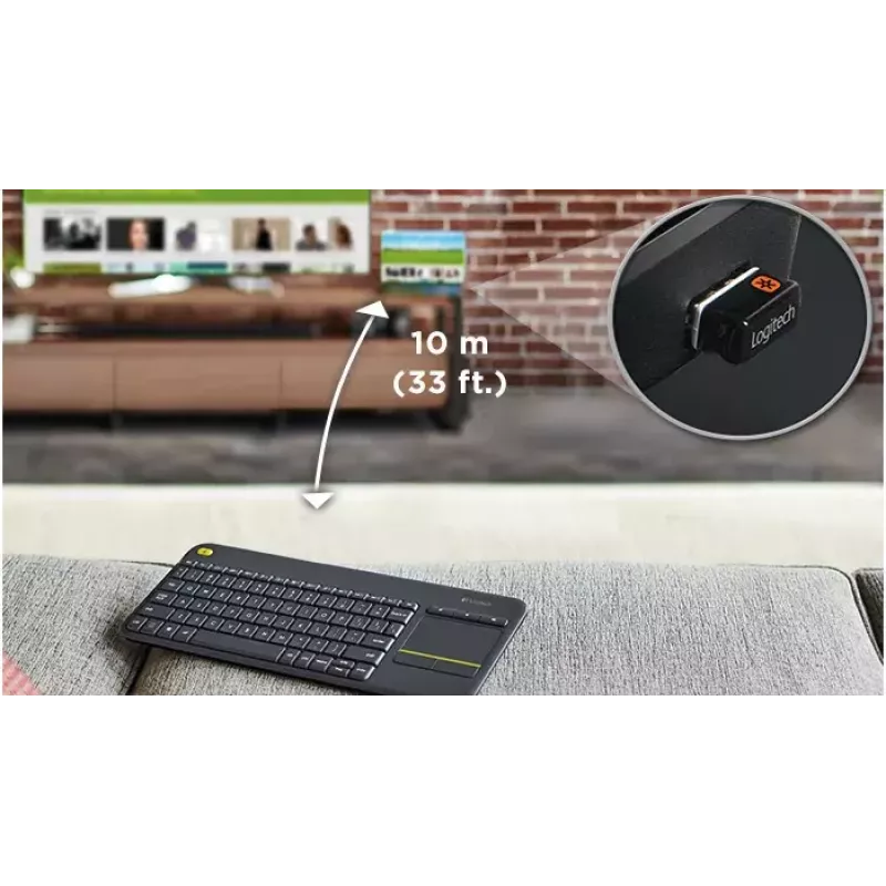 Teclado inalámbrico táctil Logitech K400 Plus