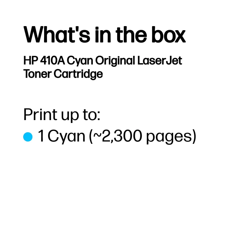 Cartucho de tóner HP CF411A M452DN 2300 páginas cian