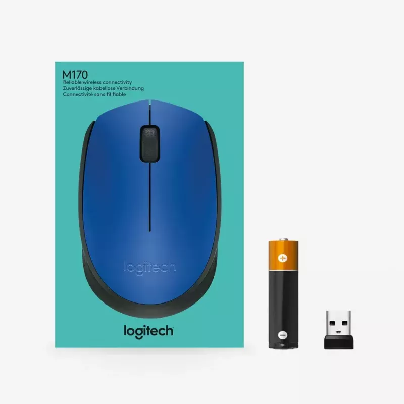 Logitech M171 Ratón RF inalámbrico óptico 1000 DPI, azul