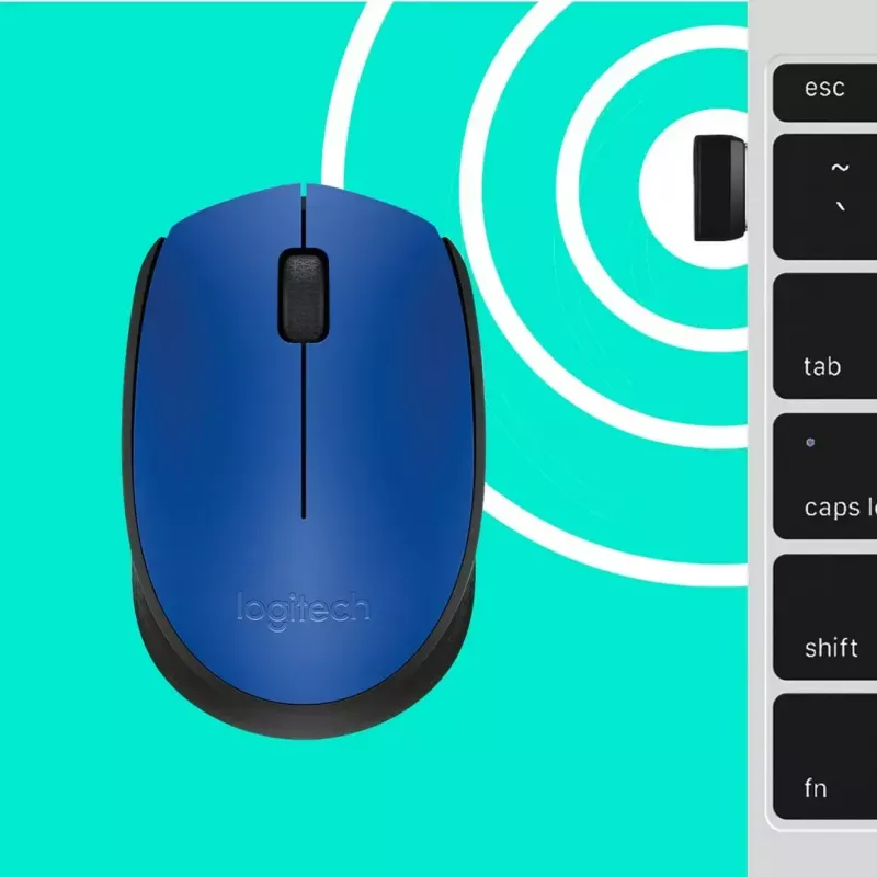 Logitech M171 Ratón RF inalámbrico óptico 1000 DPI, azul