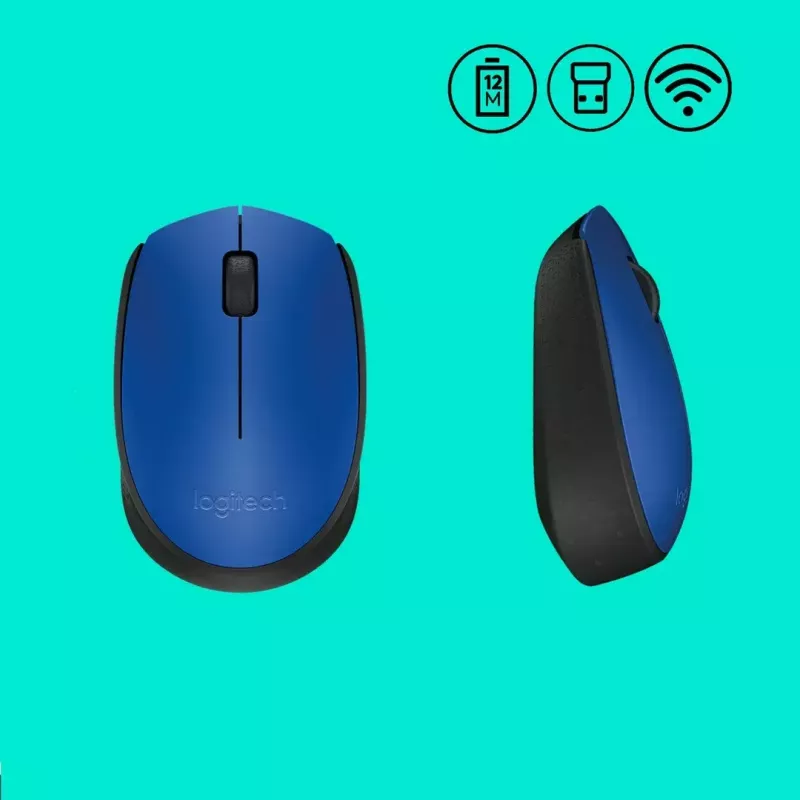 Logitech M171 Ratón RF inalámbrico óptico 1000 DPI, azul
