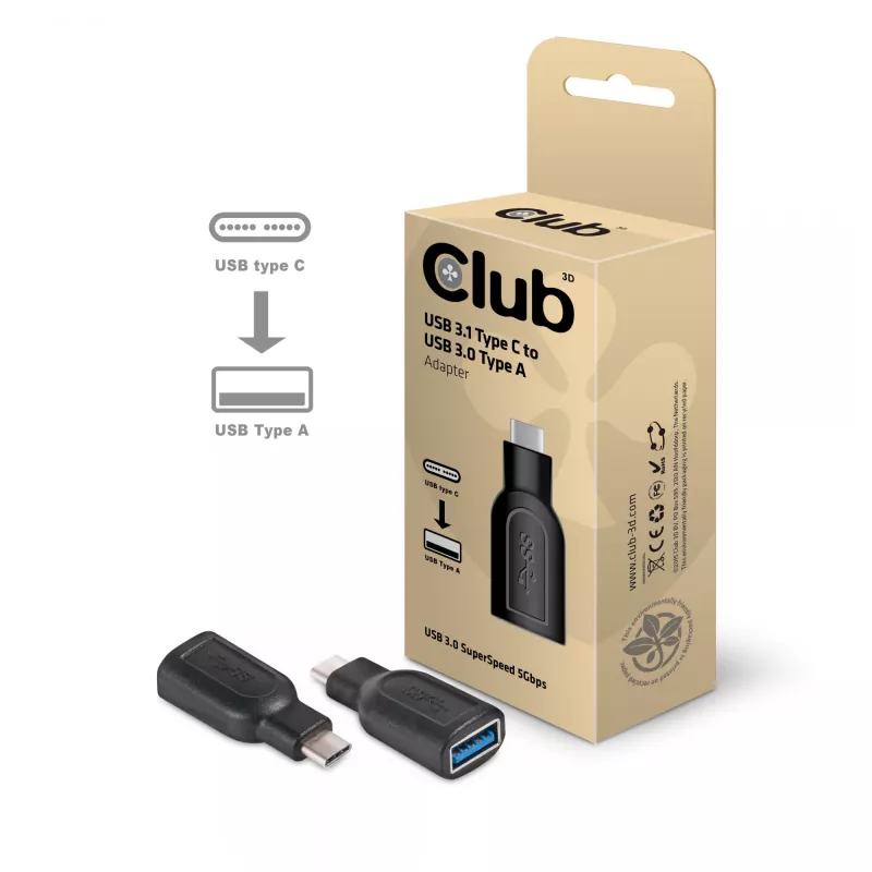 Adaptador USB 3.1 Type-C a USB 3.0 CLUB3D CAA-1521