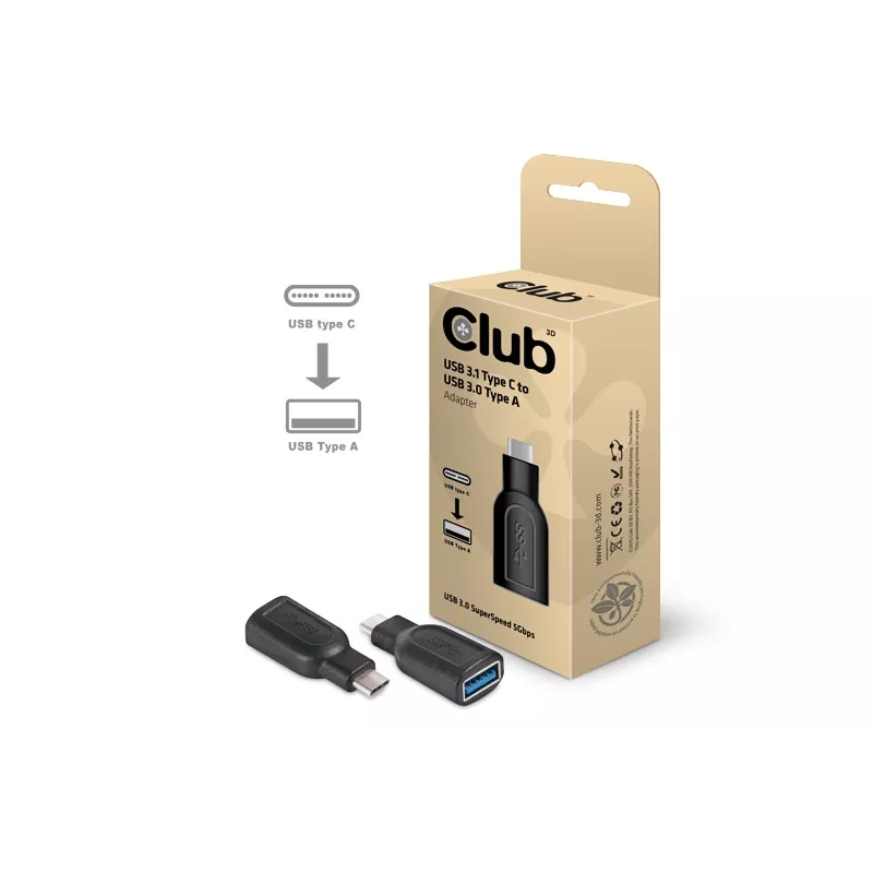 Adaptador USB 3.1 Type-C a USB 3.0 CLUB3D CAA-1521