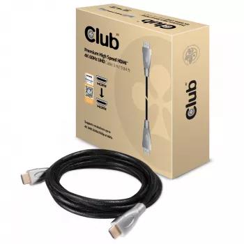 CLUB3D Cable HDMI 2.0 3 metros UHD 4K/60Hz 18Gbps Premium High Speed certificado