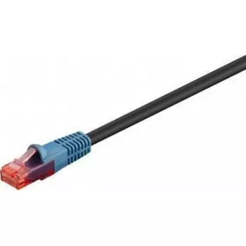 Cable de red GOOBAY Cat6 U/UTP negro 60 m con contactos RJ-45 dorados