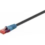 Cable de red GOOBAY Cat6 U/UTP negro 60 m con contactos RJ-45 dorados