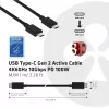 CLUB3D Cable USB Gen2 Type-C vídeo 4K60Hz, datos 10Gbit/s y carga 100W 1 metro M/H