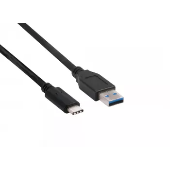 Club 3D CAC-1523 cable de USB-C a USB-A, USB 3.1 Gen 2, 10 Gbps, PD 60 W, macho/macho, 1 m, negro