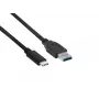 Club 3D CAC-1523 cable de USB-C a USB-A, USB 3.1 Gen 2, 10 Gbps, PD 60 W, macho/macho, 1 m, negro
