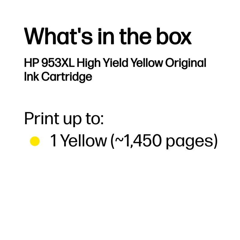 HP 953XL Cartucho de tinta original de alta capacidad, amarillo, 1 ud., 1450 páginas
