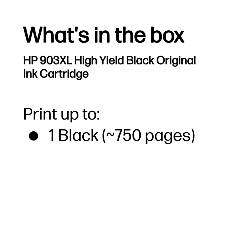 HP 903XL Cartucho de tinta original, negro, alta capacidad