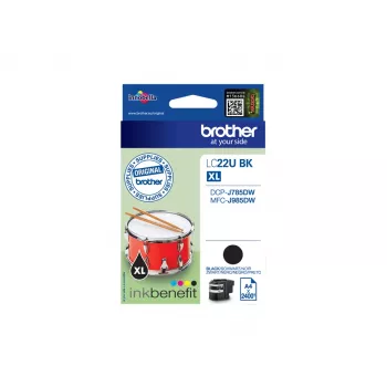 Brother LC22UBK Cartucho de tinta 1 ud. original alta capacidad (XL) negro