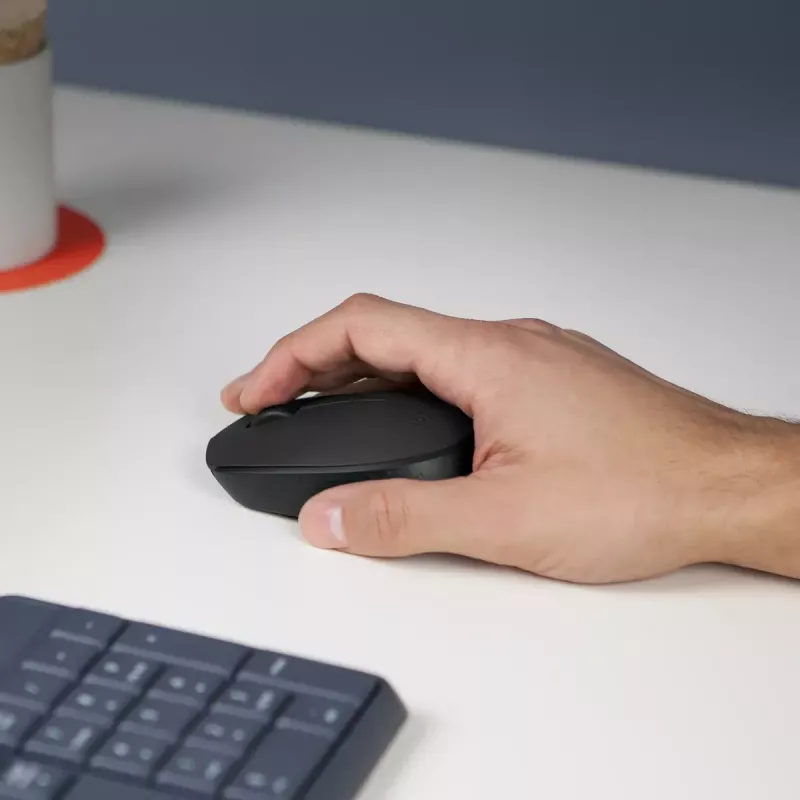 Ratón óptico inalámbrico Logitech B170 RF, ambidiestro, 3 botones, negro, 10 m de alcance, hasta 12 meses de duración de la batería