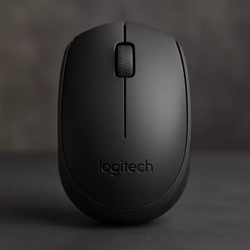 Ratón óptico inalámbrico Logitech B170 RF, ambidiestro, 3 botones, negro, 10 m de alcance, hasta 12 meses de duración de la batería