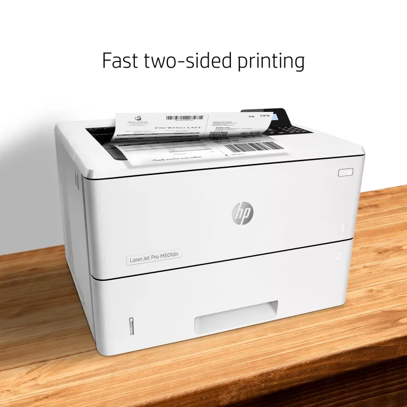 HP LaserJet Pro M501dn, láser, 600 x 600 DPI, A4, 43 ppm, impresión a doble cara, listo para red