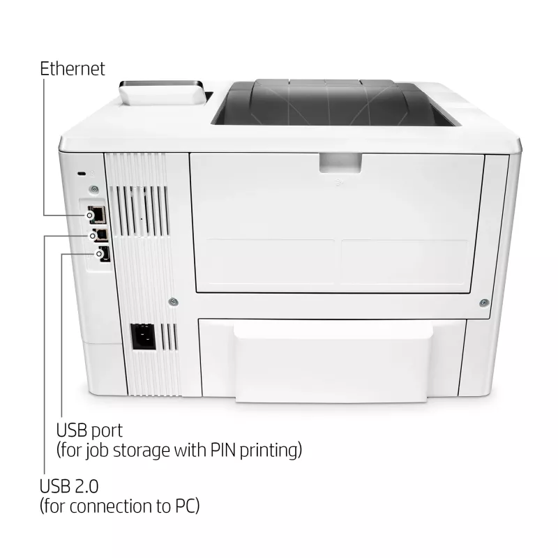 HP LaserJet Pro M501dn, láser, 600 x 600 DPI, A4, 43 ppm, impresión a doble cara, listo para red