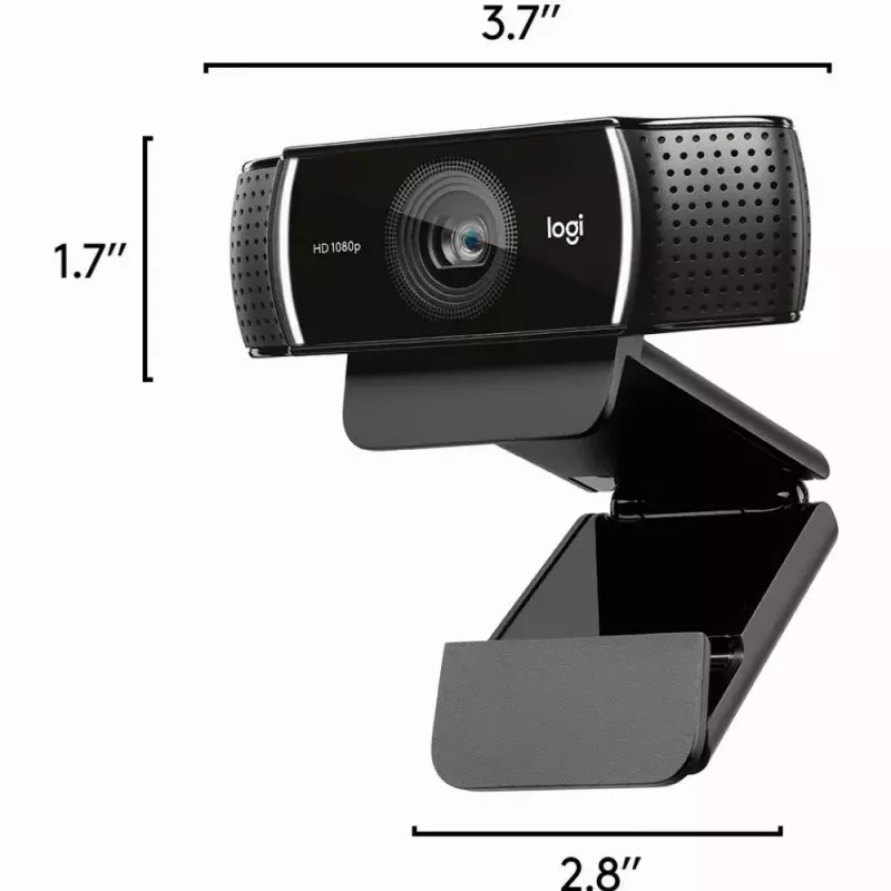 Logitech C922 1920 x 1080 píxeles USB negro webcam