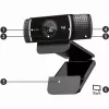 Logitech C922 1920 x 1080 píxeles USB negro webcam