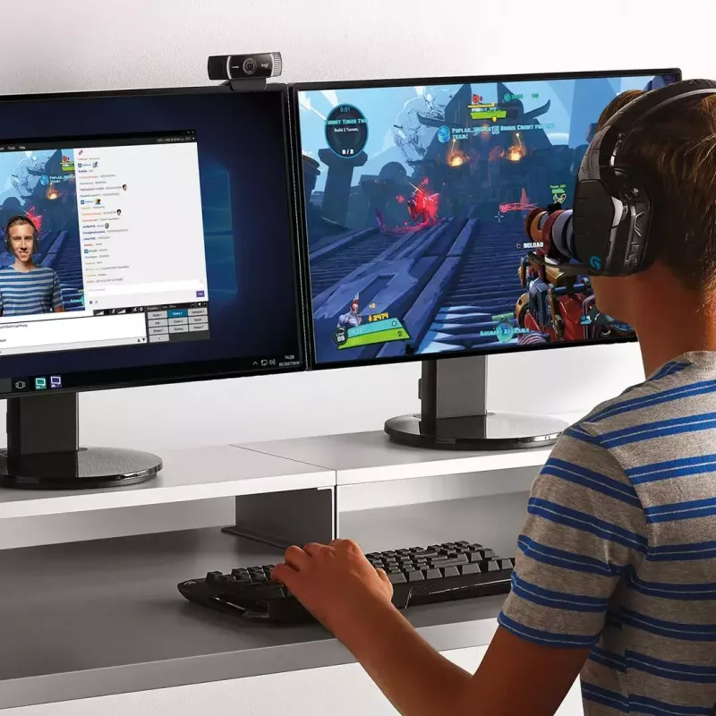 Logitech C922 1920 x 1080 píxeles USB negro webcam