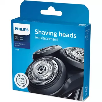 Cabezales de afeitado de repuesto para maquinilla eléctrica Philips SHAVER Series 5000 SH50/50, 3 cabezales, cromo