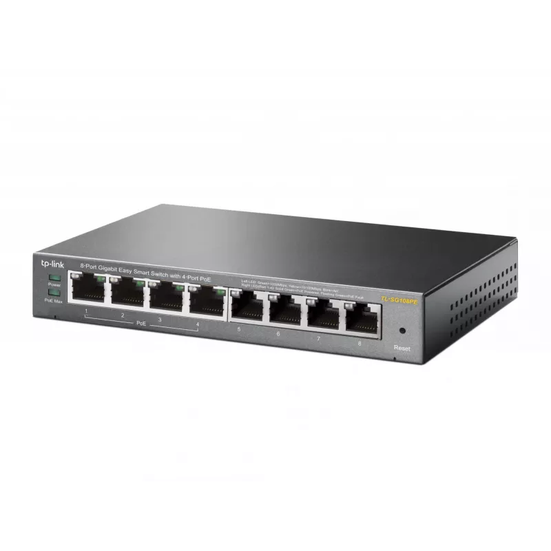 Switch gestionado TP-Link TL-SG108PE 8 puertos Gigabit con 4 puertos PoE