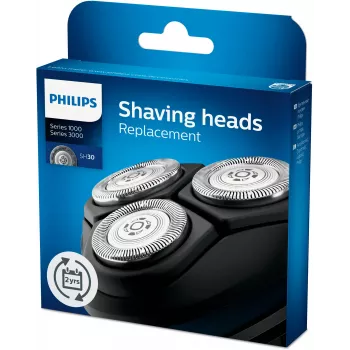 Cabezales de afeitado de repuesto Philips SHAVER Series 3000 SH30/50 — 3 cabezales de acero inoxidable
