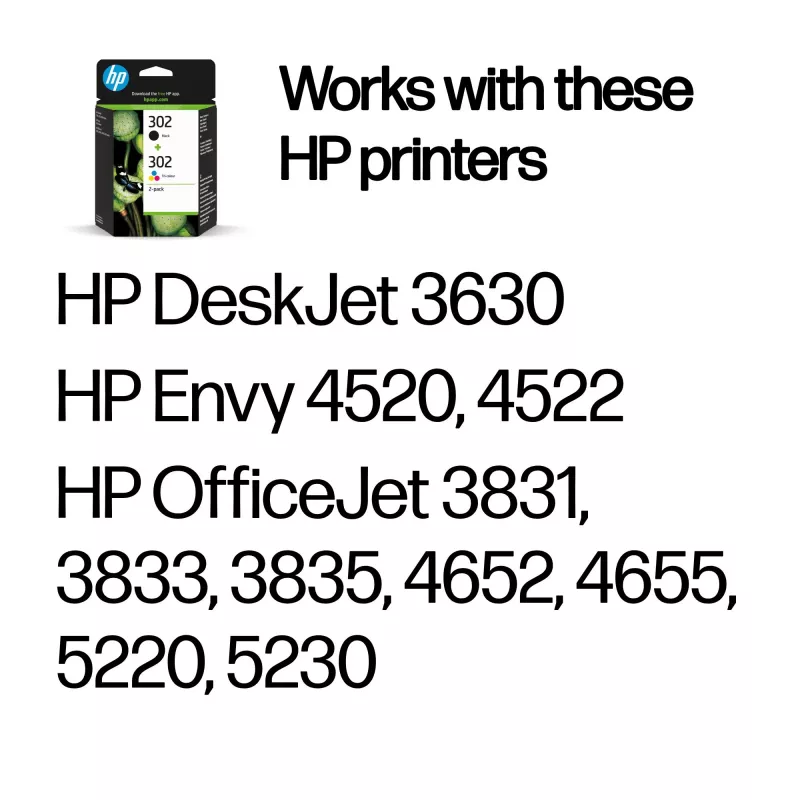 HP 302 pack de 2 cartuchos de tinta Original negro/tricolor