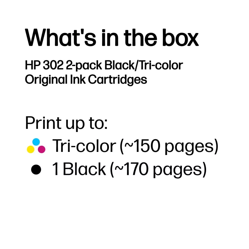 HP 302 pack de 2 cartuchos de tinta Original negro/tricolor