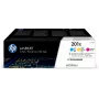 HP 201X pack de 3 cartuchos de tóner Original LaserJet de alto rendimiento cian/magenta/amarillo