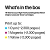 HP 201X pack de 3 cartuchos de tóner Original LaserJet de alto rendimiento cian/magenta/amarillo