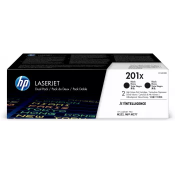 HP 201X pack de 2 cartuchos de tóner Original LaserJet de alto rendimiento negro