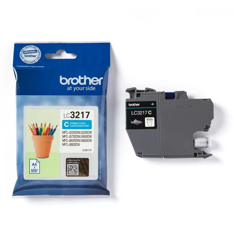 Brother LC3217C cartucho de tinta 1 ud. Original cian