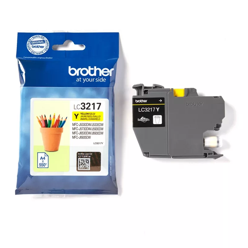 Brother LC3217Y cartucho de tinta 1 ud. Original amarillo