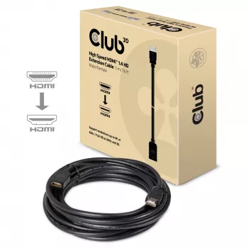 CLUB3D cable alargador HDMI™ 1.4 High Speed HD 5m/16ft macho/hembra