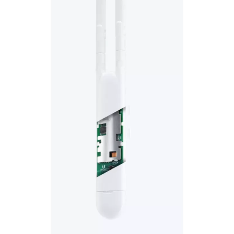 Accesspoint UBIQUITI Unifi AC Mesh UAP‑AC‑M — Dualband 2,4/5 GHz, 1167 Mbit/s, PoE, exterior/interior, blanco