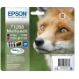 Epson Fox multipack 4 colores T1285 DURABrite Ultra tinta, negro, cian, magenta, amarillo, 5,9 ml, 3,5 ml, 1 ud., multipack