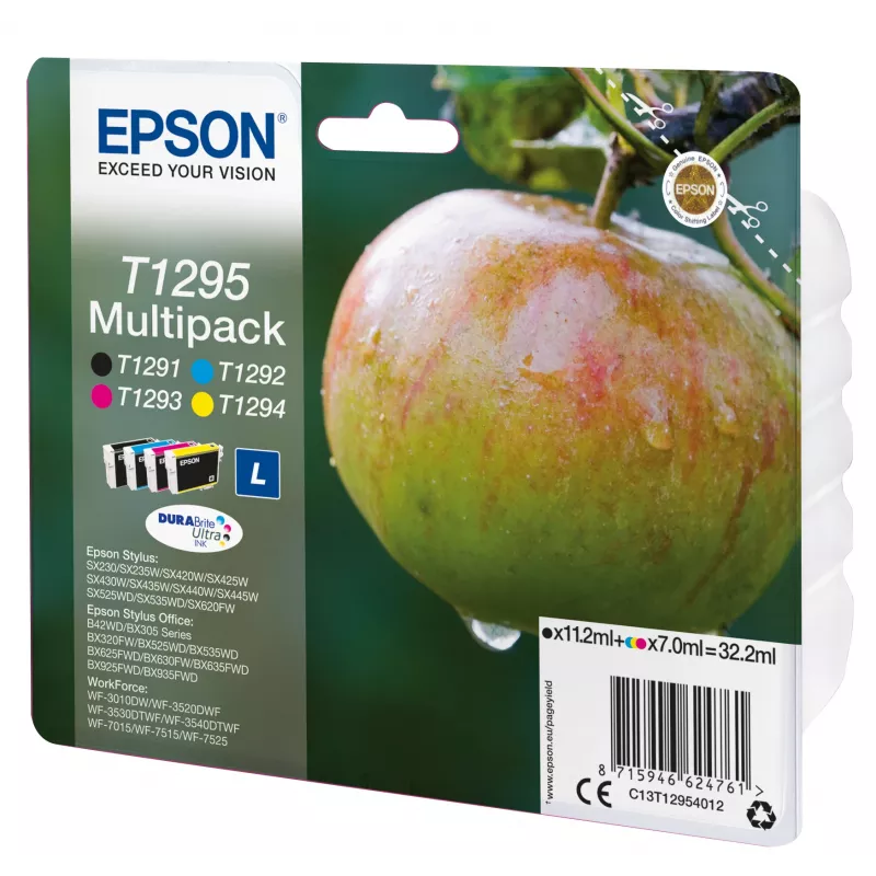 Cartucho de tinta Epson multipack T1295 negro cian magenta amarillo