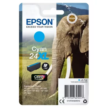 Epson Elephant pack individual cian 24XL Claria Photo HD tinta