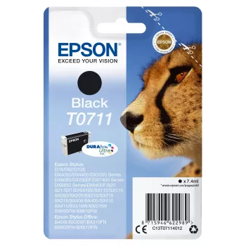 Epson Cheetah pack individual negro T0711 tinta DURABrite Ultra