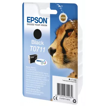 Epson Cheetah pack individual negro T0711 tinta DURABrite Ultra