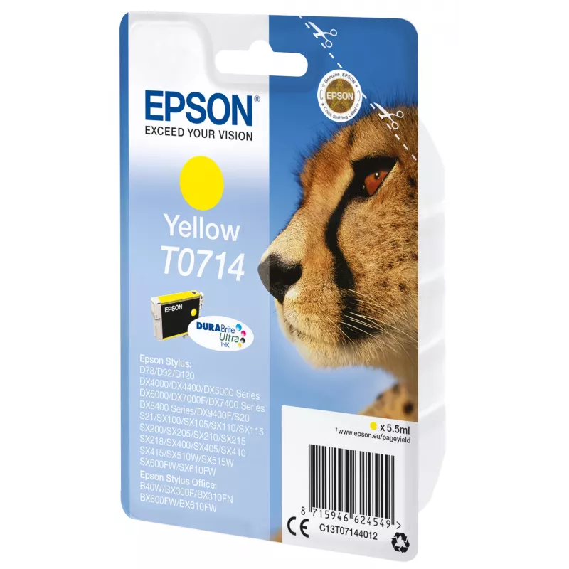 Epson pack individual amarillo T0714 tinta DURABrite Ultra