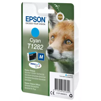 Epson Fox pack individual cian T1282 tinta DURABrite Ultra, cian, 3,5 ml, 1 ud., 260 páginas