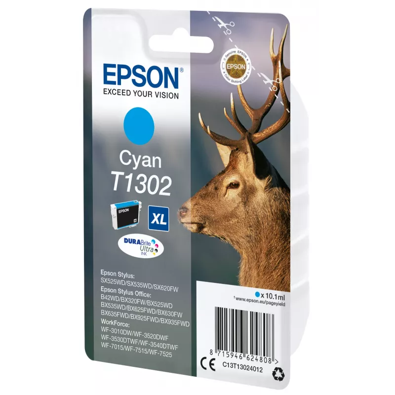 Epson Stag pack individual cian T1302 tinta DURABrite Ultra