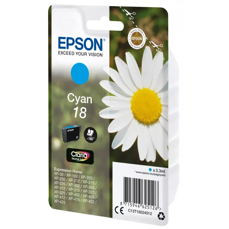 Epson Daisy pack individual cian 18 tinta Claria Home