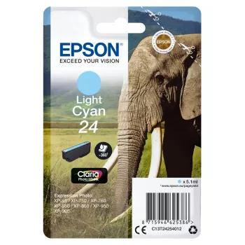 Cartucho Epson 24 cian claro 360 páginas C13T24254012