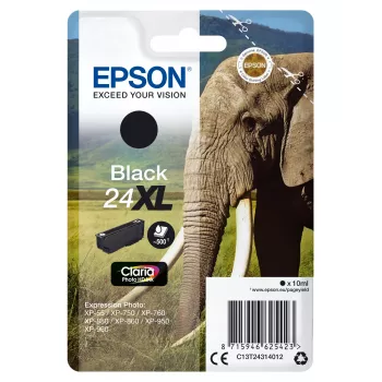 Epson Elephant pack individual negro 24XL tinta Claria Photo HD