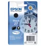 Epson Alarm clock pack individual negro 27 tinta DURABrite Ultra, capacidad estándar, negro, tinta pigmentada, 6,2 ml, 1 ud., 350 páginas