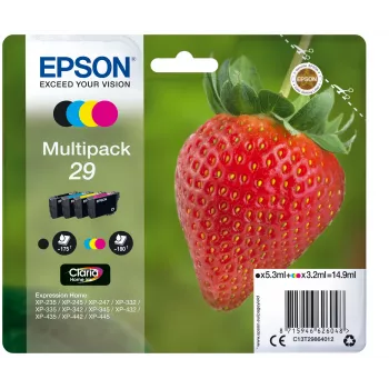 Epson Strawberry multipack 4 colores 29 tinta Claria Home